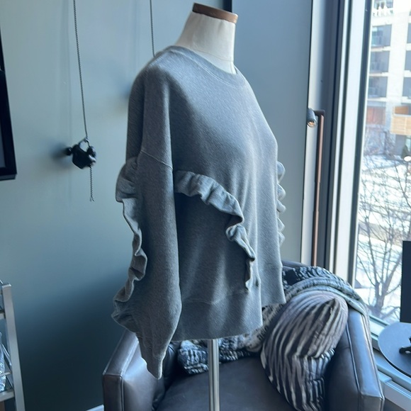 New Madewell Ruffle Sweatshirt Size Small - Picture 8 of 11